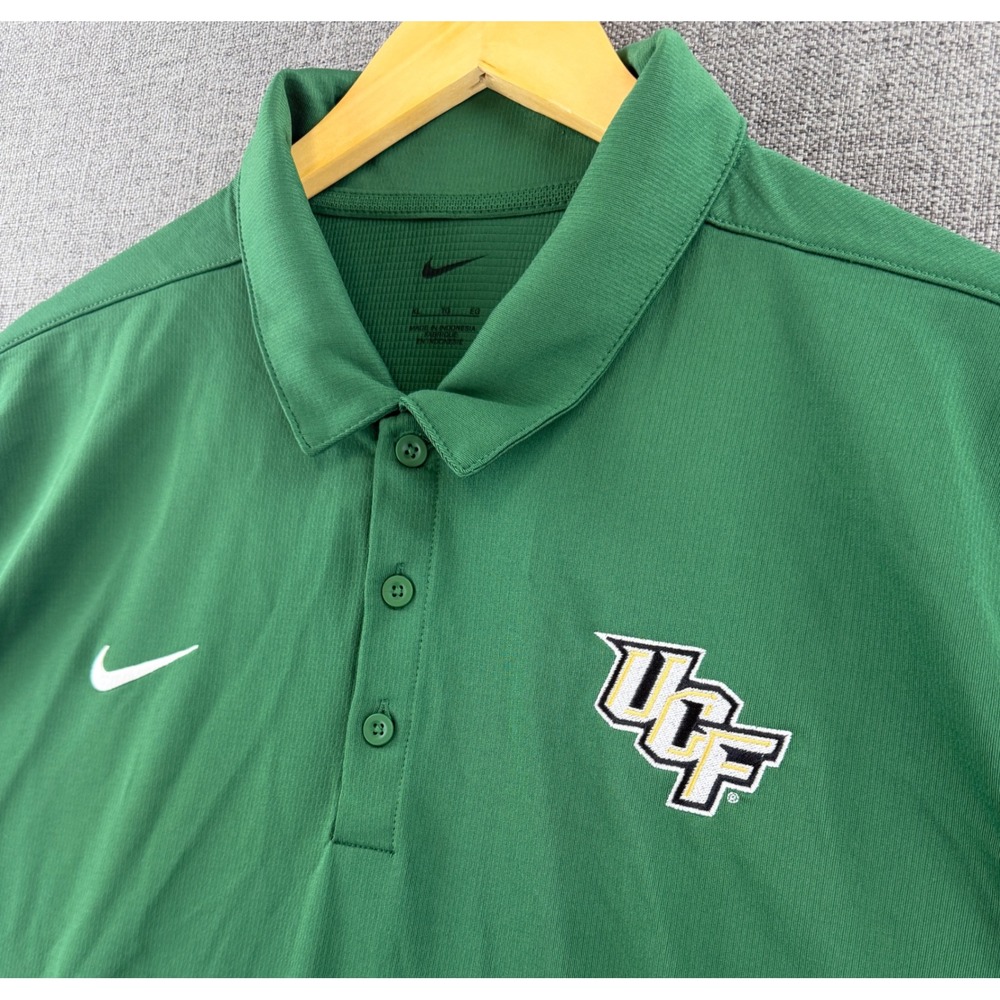 Nike UCF Knights Polo Shirt Mens XL Green Dri-FIT Short Sleeve Athletic Golf